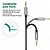 Cabo de Áudio Auxiliar Estéreo Ugreen 3.5mm Macho Conector Banhado a Ouro 3 Metros Preto - Imagem 3