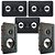 Kit 5.0 Monitor Audio Trimless Caixas Acústicas de Embutir 3x CP-WT240LCR + 2x CP-WT260 - Imagem 1