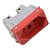MODULO LIZ/LUX2 TOMADA 2P+T 20A/250V VERMELHA - Imagem 1