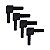 KIT ACESSORIOS TELA FACIL PRETO PARA PERFIL - Imagem 1