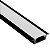 PERFIL LED EMBUTIR 3 METROS 24 X 7MM PRETO ALUMARK - Imagem 3