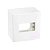 CAIXA SOBREPOR SLEEK 75X75 1POSTO C/ SUPORTE BRANCO MARGIRIUS - Imagem 1