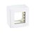 CAIXA SOBREPOR SLEEK 75X75 2POSTOS C/ SUPORTE BRANCO MARGIRIUS - Imagem 1