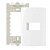 PLACA SLEEK 4X2 1 POSTO HORIZ BRANCO MARGIRIUS - Imagem 1