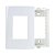 PLACA SLEEK 4X2 3 POSTOS HORIZ BRANCO MARGIRIUS - Imagem 1