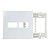 PLACA SLEEK 4X4 2 POSTOS HORIZ BRANCO MARGIRIUS - Imagem 1