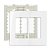 PLACA SLEEK 4X4 6 POSTOS HORIZ BRANCO MARGIRIUS - Imagem 1