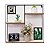 NICHO ARAMADO QUADRADO C/PRAT. DOBRAVEIS 40 X10 X 44CM PRETO MULTIVISAO - Imagem 1