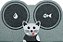 TAPETE VINIL PET SUPER PRINT 40CM X 60CM HORA DO LANCHE CAT KAPAZI - Imagem 1