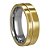 Aliança em Metal Moeda com Friso Lateral 6mm 8203 - Imagem 1