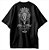 Rei dos Reis Camiseta Cristã Oversized Preta Evangelho Leão de Judá - Imagem 1