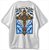 Camiseta Entrego em tuas Mãos, Senhor. Cristã Oversized Cruz Divida - Imagem 1
