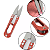 Kit 5 Tesouras Arremate Metal Costura Acabamento Patchwork - Imagem 1