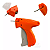 Fixador Etiqueta Tag Pistola Aplicadora Laranja + 100 Refil Tag Pin - Imagem 2