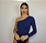 Body Rafa Um Ombro Frente Dupla Azul Marinho - Imagem 1