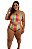 Biquíni Bikini Plus Size Moda Praia 3 Peças Hot Pants+ Canga - Imagem 2