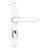 Fechadura Perfil Metálico Externa 74mm 1/2 Maçaneta Espelho Branco 603/11 - Stam - Imagem 1