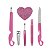 Kit Manicure com 6 peças - Coração - Imagem 1