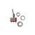 Chave Alavanca ON/ON  3T 250V Metal Vermelha - Imagem 2