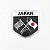 Emblema adesivo de alumínio Japão 5x5cm - Imagem 1