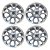 Jogo Roda Liga Aro 17 Prata Ecosport Original Ford + calotas - Imagem 2