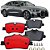 Pastilha Freio Traseiro Cerâmica Brembo Bmw 320i 420i 2020 + P06113N Ceramica - Imagem 2