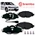 Jogo Pastilha Freio Dianteiro Brembo Audi A3 TT VW Golf GTI - Imagem 1