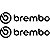 Adesivos Brembo alta qualidade Premium 2 Unidades 11 Cm - Imagem 1