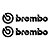 Adesivos Brembo de alta qualidade Premium 2 Unidades Preta - Imagem 1