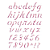 Stencil OPA 20x25 1399 Alfabeto Minúsculo 2 à 3cm - Imagem 1