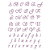 Stencil OPA 20x25 1087 Alfabeto Manuscrito 1 à 2cm - Imagem 1