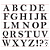 Stencil OPA 30,5x30,5 2516 Alfabeto Reto Maiúsculo 4cm - Imagem 1