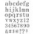 Stencil OPA 15x20 2496 Alfabeto Reto Minúsculo 1,5 à 2,0cm - Imagem 1