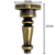Pezinho Torneado Coluna em Metal Ouro Velho 2,5x1,3cm - Imagem 2