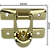 Fecho Alavanca de Encaixe G em Metal Dourado 3,9x3,4cm - Imagem 2