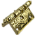 Dobradiça Reta Folhagem M em Metal Dourado 4,5x3,3cm - Imagem 3