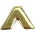 Letra Acento Circunflexo em Metal Dourado 0,9x0,6cm - Imagem 1