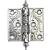 Dobradiça Reta Folhagem M em Metal Niquel 4,5x3,3cm - Imagem 1
