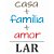 Stencil Opa 15x20cm 2704 Frase Casa Família Amor e Lar - Imagem 1