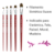 Pincel Lingua de Gato 286 Condor Cerda Sintético Suave Cabo Longo Vermelho - Imagem 1
