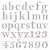 Stencil OPA 30,5x30,5 2517 Alfabeto Reto Minúsculo - Imagem 1