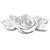 Aplique Cantoneira Rosa com Folhas Grandes 10,5x5,5x2cm - Resina - Imagem 2