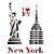 Stencil OPA 20x25 1162 Cidade New York - Imagem 1