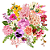 Guardanapo Flower Bouquet 1334373 PPD com 2 peças - Imagem 1