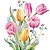 Guardanapo Tulips Bouquet 13317030 Ambiente com 2 peças - Imagem 1