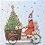 Guardanapo Natal Santa Delivery 333002370 PPD com 2 peças - Imagem 1