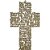 Aplique Crucifixo Oração Pai Nosso 36x21,5cm em MDF - Imagem 1