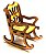 Cadeira de Balanço Mini 5,5x3,5cm em MDF - Imagem 2