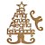Enfeite de Mesa Árvore de Natal Mensagens II 20x12,5x9,8cm em MDF - Imagem 2