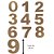 Kit Aplique Números Arial Black em MDF 15cm Altura com 10 Peças - Imagem 1